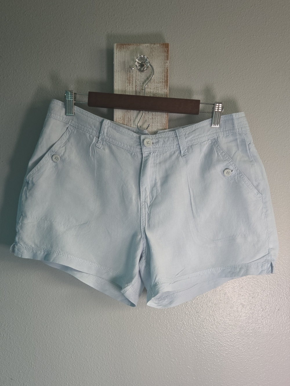 Calvin Klein Light Blue Women's Casual Cotton Shorts